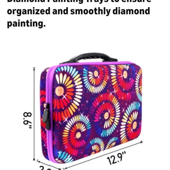 Floral Bird Patterned Diamond Art Storage Case - Picture 5 of 7